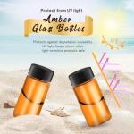 Amber Glass Essential Oil Bottles - 100 Pack