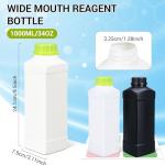 34oz Plastic Lab Reagent Bottle with Caps - 2 Pack