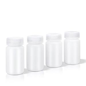 4 oz Airtight Plastic Bottles with Caps, 4 Pcs