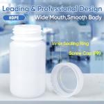 4 oz Airtight Plastic Bottles with Caps, 4 Pcs