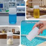 4 oz Airtight Plastic Bottles with Caps, 4 Pcs