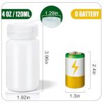 4 oz Airtight Plastic Bottles with Caps, 4 Pcs