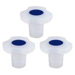 Stonylab Universal Fit Plastic Stoppers, 3-Pack