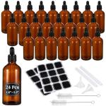 Homaisson 24 Pack Amber Glass Dropper Bottles