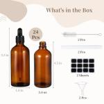 Homaisson 24 Pack Amber Glass Dropper Bottles