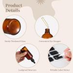 Homaisson 24 Pack Amber Glass Dropper Bottles