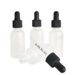 12 PCS 1 oz Frosted Glass Dropper Bottles