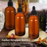 Homaisson 24 Pack Amber Glass Dropper Bottles