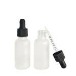12 PCS 1 oz Frosted Glass Dropper Bottles