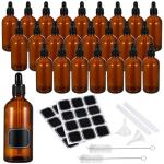 Homaisson 24 Pack Amber Glass Dropper Bottles