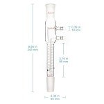 Borosilicate Dimroth Glass Reflux Condenser 245mm