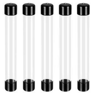 Clear Rigid Plastic Tubing with Caps - 5 Pcs