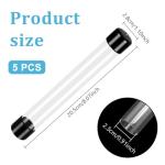 Clear Rigid Plastic Tubing with Caps - 5 Pcs