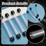 Clear Rigid Plastic Tubing with Caps - 5 Pcs