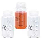 8oz Wide Mouth Plastic Bottles with Lids - 3 Pack