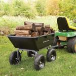 Heavy Duty Utility Dump Wagon with Pneumatic Tires