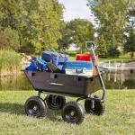 Heavy Duty Utility Dump Wagon with Pneumatic Tires