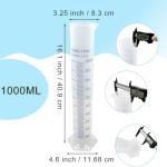 Nexboraque 1000ml Plastic Graduated Cylinder Set