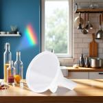 10 Pack Mini Plastic Funnels for Lab and Kitchen