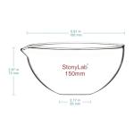 Borosilicate Glass Evaporating Dish, 150 mm