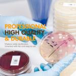 Sterile 90mm Plastic Petri Dishes with Lids - 120 Pack