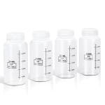 Clear Plastic Bottles with Airtight Caps, 8oz