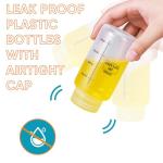 Clear Plastic Bottles with Airtight Caps, 8oz