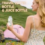 Clear Plastic Bottles with Airtight Caps, 8oz