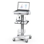 Mobile Medical Trolley Cart with Laptop Tray