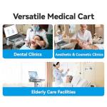 Mobile Medical Trolley Cart with Laptop Tray