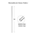 6-Inch Borosilicate Glass Tubes - 8-Pack