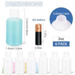 UMETASS 2 oz Leak-proof Lab Reagent Bottles 6-Pack