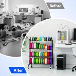 3D Printer Filament Storage Rack on Wheels