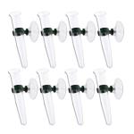 Healifty Clear Plastic Water Tubes with Suction Cups 8pcs