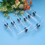 Healifty Clear Plastic Water Tubes with Suction Cups 8pcs