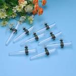 Healifty Clear Plastic Water Tubes with Suction Cups 8pcs