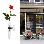 Healifty Clear Plastic Water Tubes with Suction Cups 8pcs