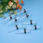 Healifty Clear Plastic Water Tubes with Suction Cups 8pcs