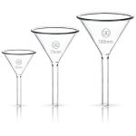 HUAOU 3-Piece Borosilicate Glass Funnel Set