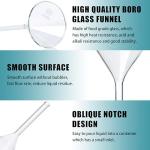 HUAOU 3-Piece Borosilicate Glass Funnel Set