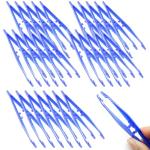 30PCS Disposable Blue Forceps Tweezers for Lab and Crafts