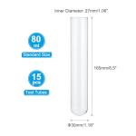 PATIKIL 80ml Glass Test Tubes - 15 Pack