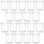 18 Pack 500 ml Plastic Beakers with Graduations