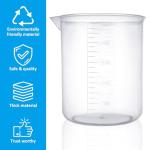 18 Pack 500 ml Plastic Beakers with Graduations