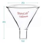 Stonylab Borosilicate Glass Powder Funnel 100mm