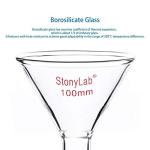 Stonylab Borosilicate Glass Powder Funnel 100mm