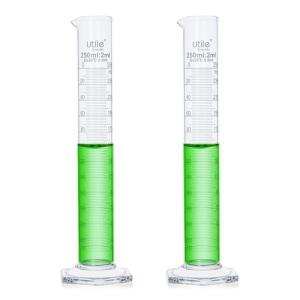 Utile 250ml Glass Graduated Cylinder Set - 2 PCS
