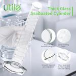 Utile 250ml Glass Graduated Cylinder Set - 2 PCS