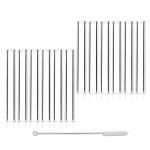 12 Pcs 4" Borosilicate Glass Tubes with Brush