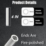 12 Pcs 4" Borosilicate Glass Tubes with Brush